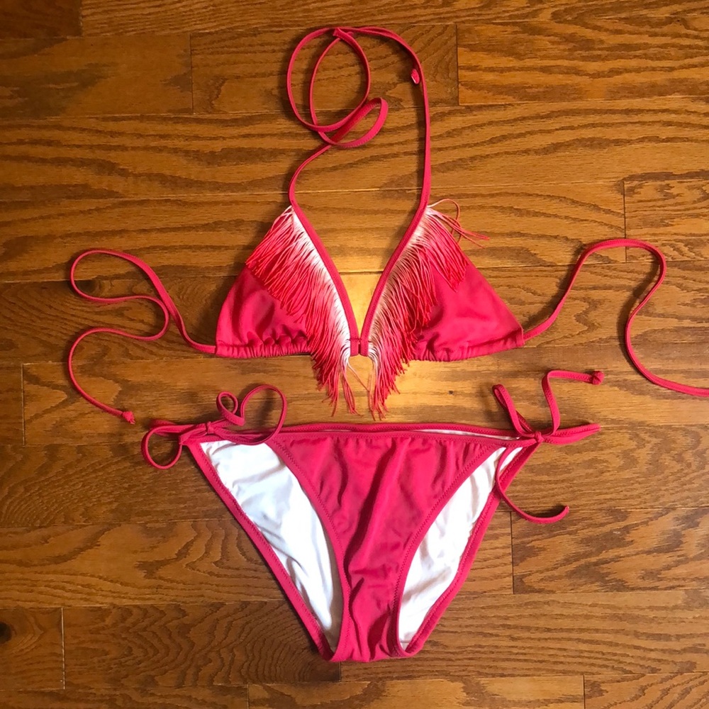 Ombré Fringe Two Piece Bikini